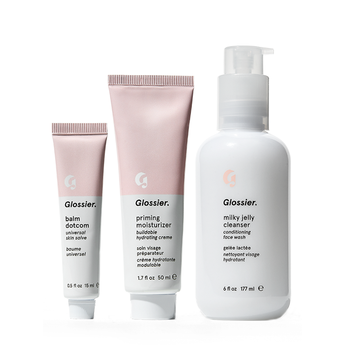 Glossier The 3-step Skincare Routine In White